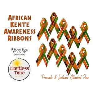 Polpular Sets of Kente Style Awareness Ribbons.